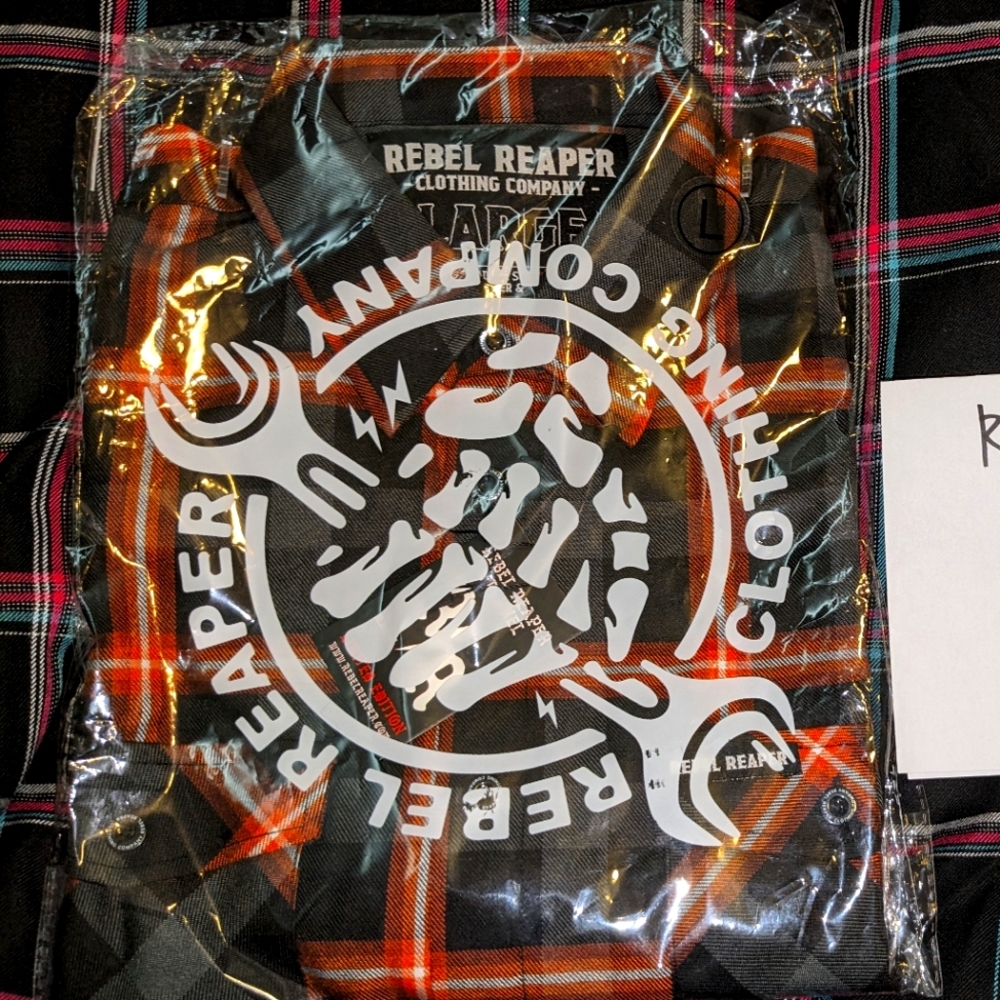 Rebel Reaper The Weekender Flannel Large BNIB Limited Edition
